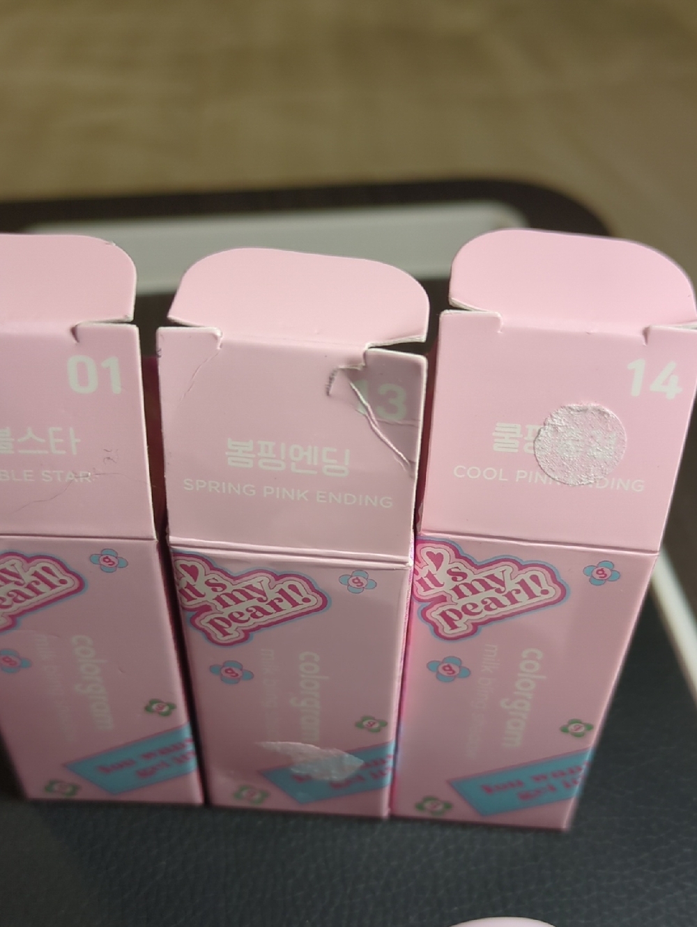 Set Of Three Colorgram Milk Bling Eyeshadows